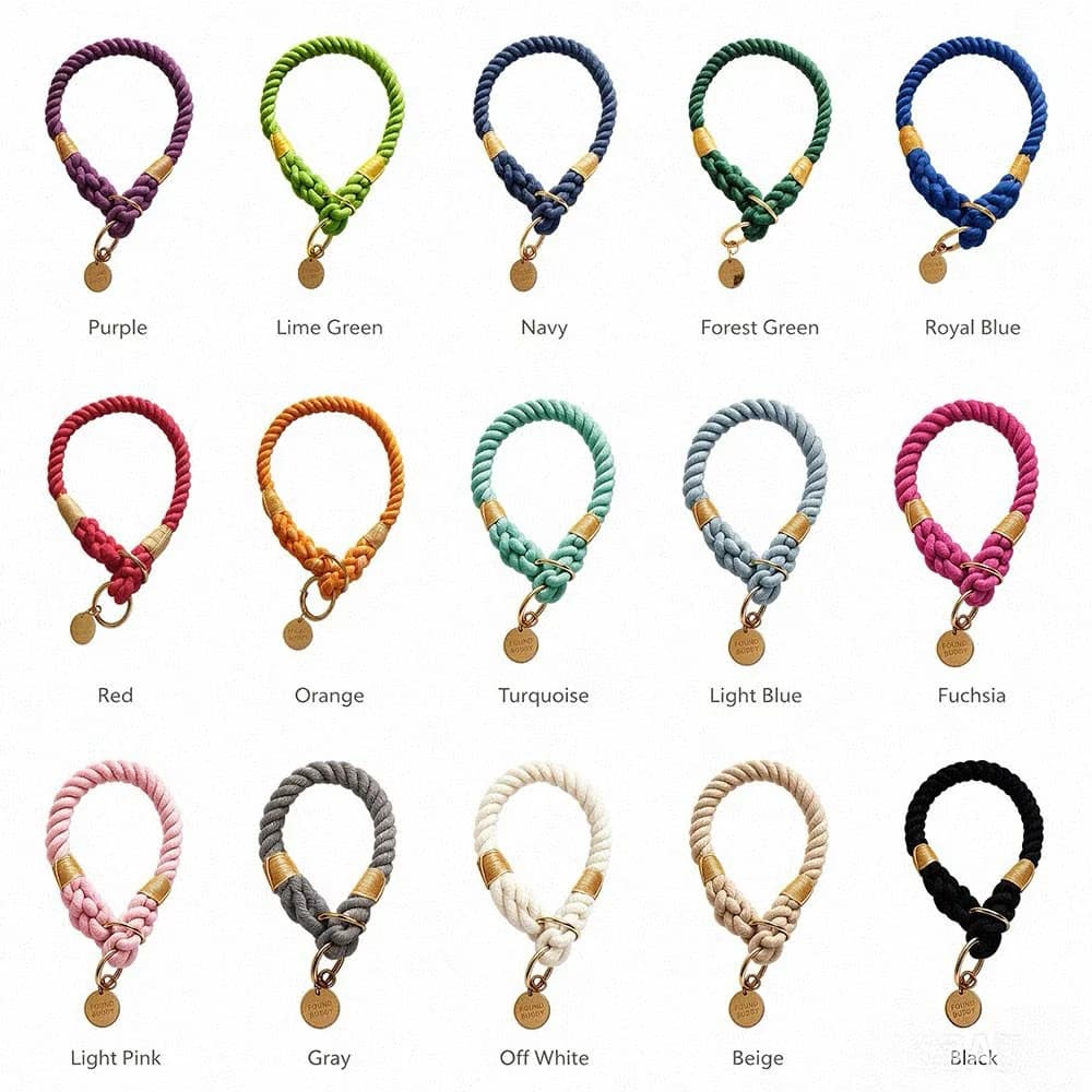 Full‑color chart for pet dog collars